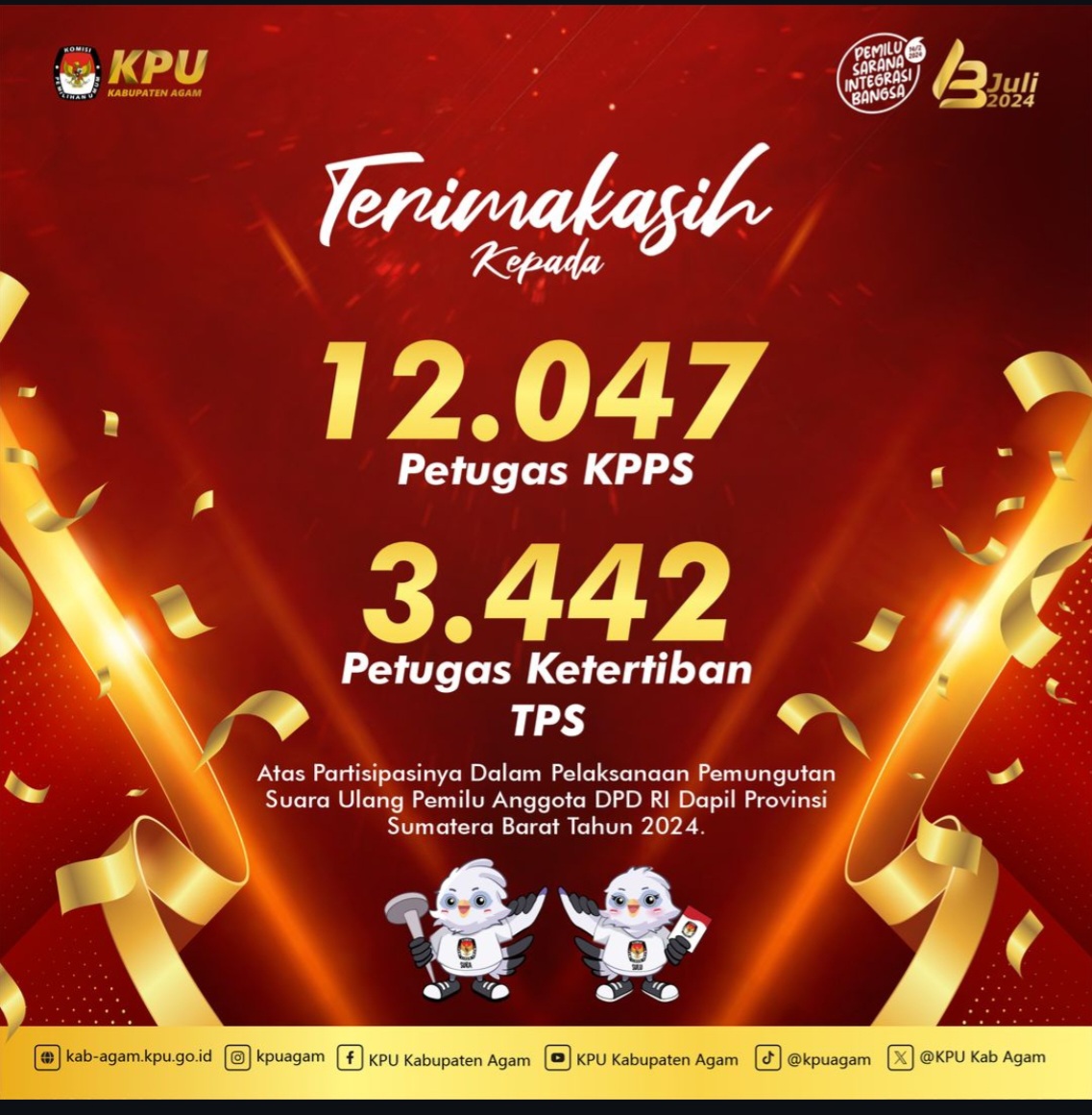 Terima Kasih KPPS dan Petugas Ketertiban TPS